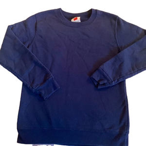 Hanes Boys Navy Blue Fleece Crew Neck Sweatshirt